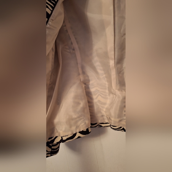 Calvin Klein Zebra Print 12P Blazer Jacket Office Business Casual 100% polyester - Picture 7 of 7